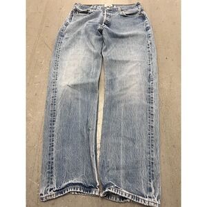 Levi's 501 Jeans Men 36x36 Blue Denim Light Wash Original Fit Straight Leg Retro